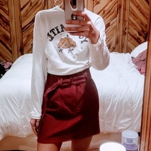 70s work corduroy mini skirt